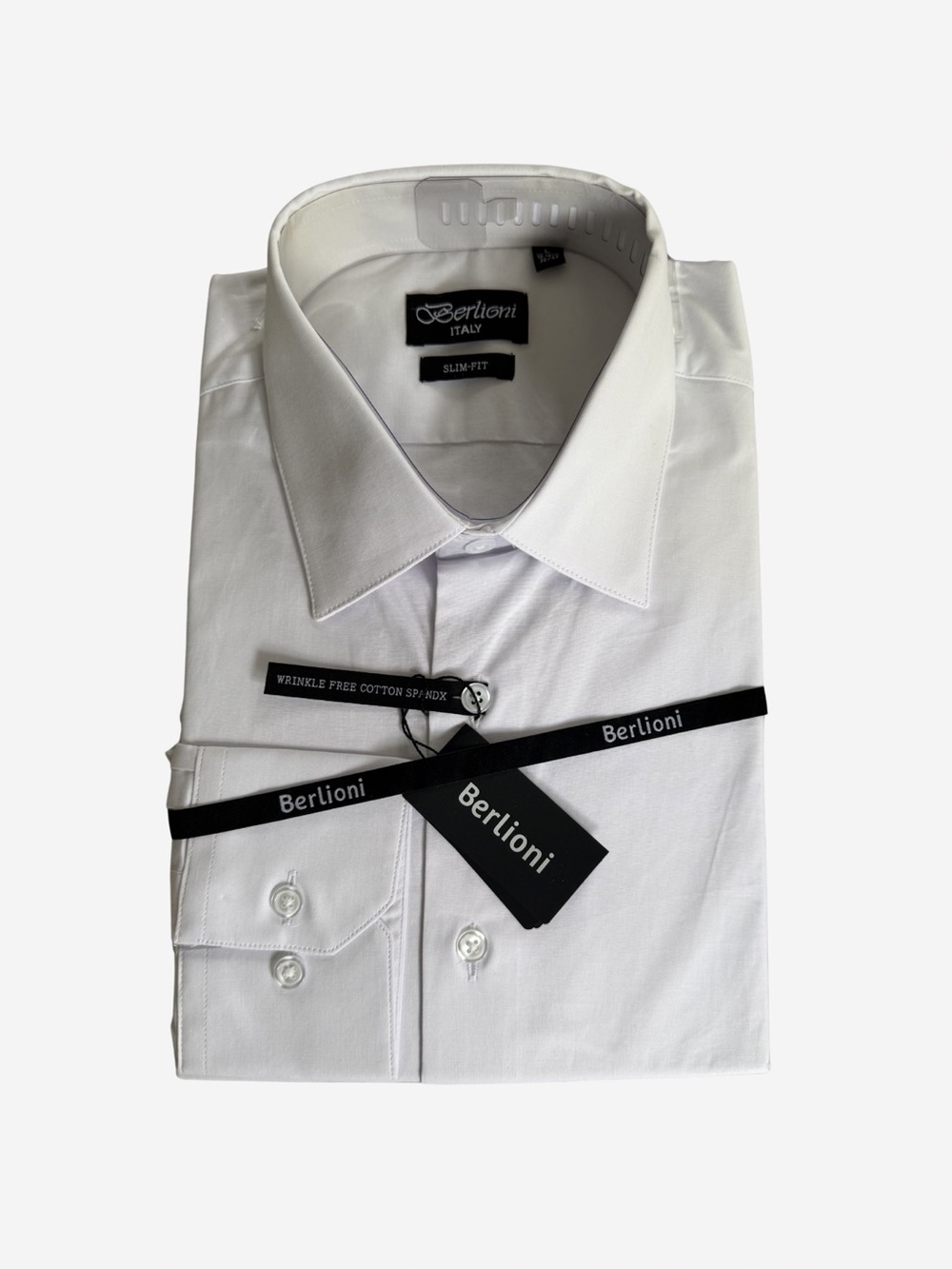 Slim-Fit White Dress Shirt